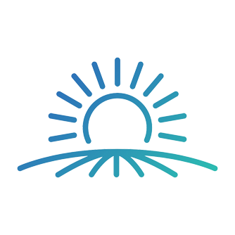 Icon of a sunrise over a horizon 